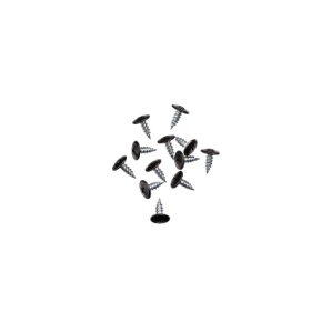 Metal Self-Piercing Screws in Black for Aluminum Gutter (Eavestrough) Components (12-Pack)