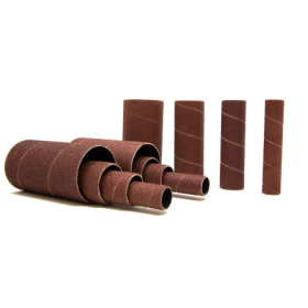 Replacement Spindle Sanding Sleeves, Assorted Sandpaper Grits (12-Pack)